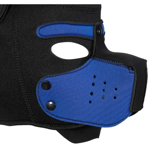Neoprene Puppy Face Muzzle Dog Removable Full Head Hood Mask With Ears (One Size)