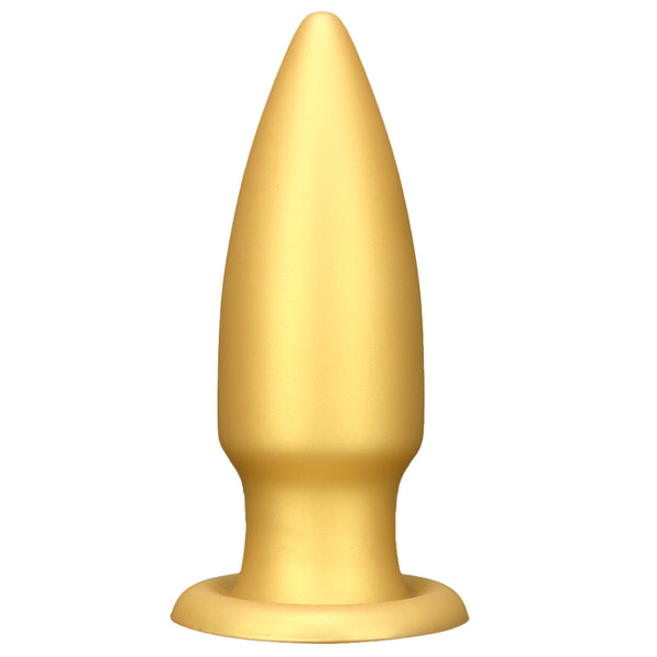 8.85in Premium Gold Soft Liquid Silicone Big Butt Plug Dildo Adult Toy