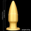 8.85in Premium Gold Soft Liquid Silicone Big Butt Plug Dildo Adult Toy