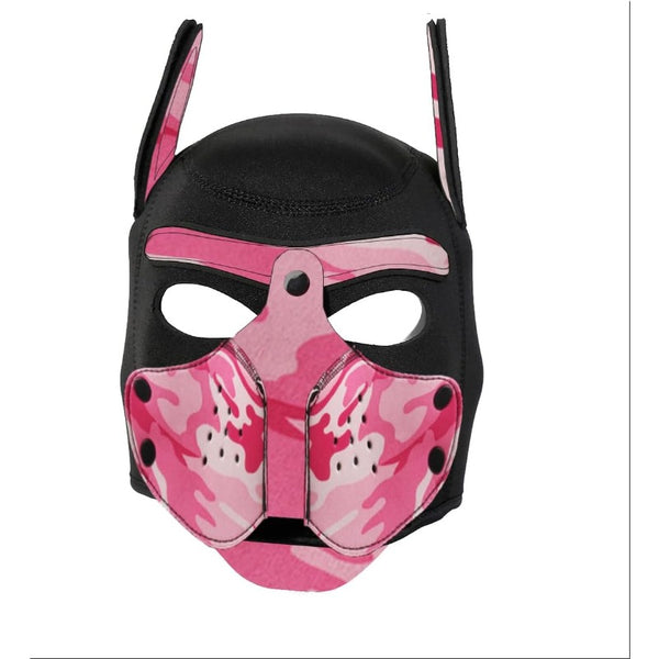 Neoprene Puppy Face Muzzle Dog Removable Full Head Hood Mask With Ears (One Size)