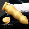 Gold Silicone 11CM Thick Huge Knot Dildo with Suction Cup Butt Plug Anal Sex Toy
