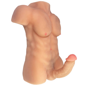 16lb Men Muscle Sex Torso Doll With Lifelike Soft Dildo For Adults