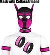 Neoprene Dog Full Face Puppy Mask Removable Pup Hood Halloween Mask