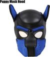 Neoprene Dog Full Face Puppy Mask Removable Pup Hood Halloween Mask