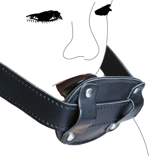 Lockable dildo gag with adjustable straps, realistic penis gag with lock