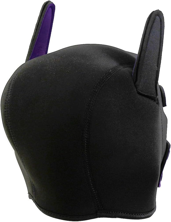 Neoprene Puppy Face Muzzle Dog Removable Full Head Hood Mask With Ears (One Size)