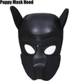Neoprene Dog Full Face Puppy Mask Removable Pup Hood Halloween Mask