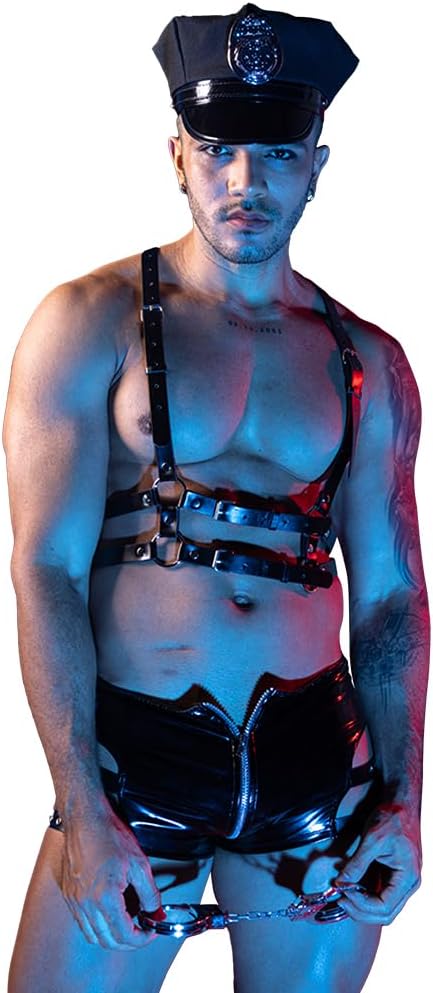 Men's cosplay Sexy Underwear police Costume Lingerie Pajamas Uniform bar Nightclub Stage Performance party Christmas