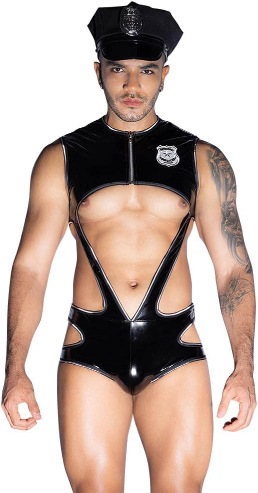 Men's cosplay Sexy Underwear police Costume Lingerie Pajamas Uniform bar Nightclub Stage Performance party Christmas