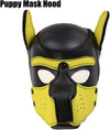 Neoprene Dog Full Face Puppy Mask Removable Pup Hood Halloween Mask