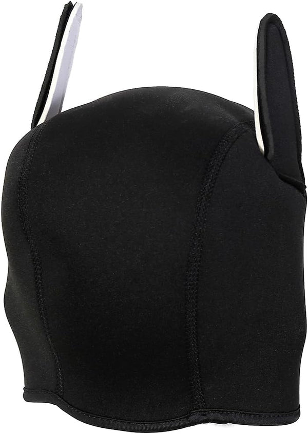 Neoprene Puppy Face Muzzle Dog Removable Full Head Hood Mask With Ears (One Size)
