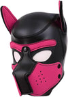 Neoprene Dog Full Face Puppy Mask Removable Pup Hood Halloween Mask