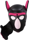 Neoprene Dog Full Face Puppy Mask Removable Pup Hood Halloween Mask