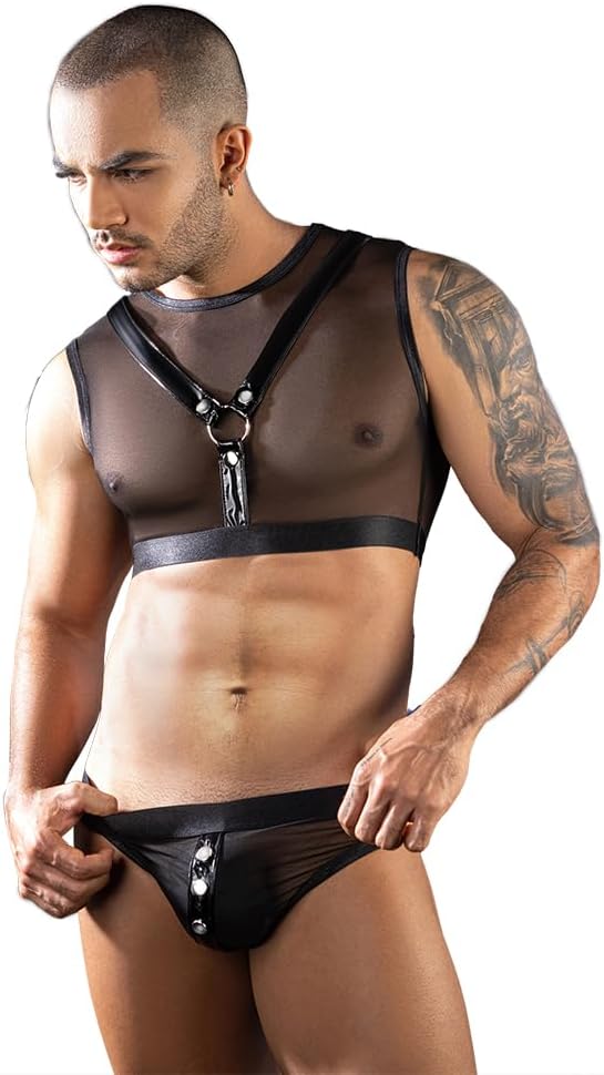 Men's cosplay BDSM cosplay Sexy Underwear police Costume Lingerie Pajamas Uniform bar Nightclub Stage Performance party Christmas