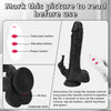 Black Realistic 3-in-1 Dildo Clit Vibrator G-Spot Massager Big Sex Toy For Women