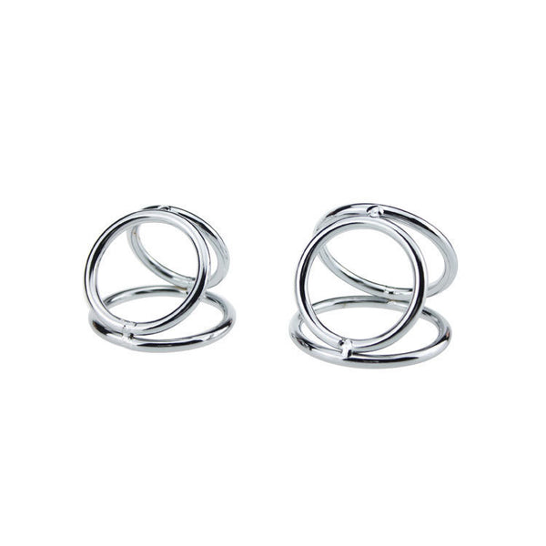 Chrome Triple Cock and Ball Ring