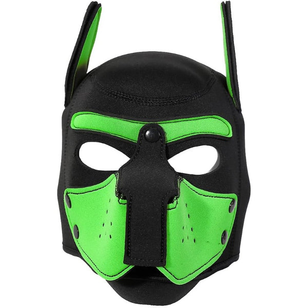Neoprene Puppy Face Muzzle Dog Removable Full Head Hood Mask With Ears (One Size)