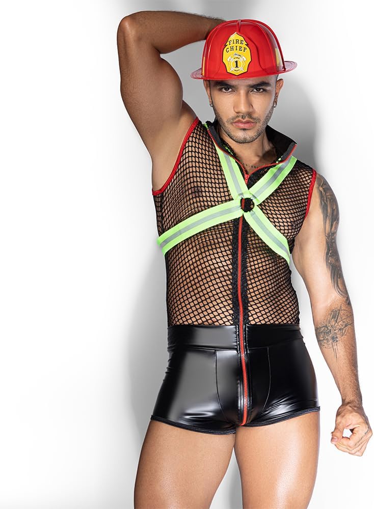 Men's cosplay fireman Sexy Underwear police Costume Lingerie Pajamas Uniform bar Nightclub Stage Performance party Christmas Halloween