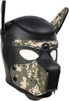Neoprene Dog Full Face Puppy Mask Removable Pup Hood Halloween Mask
