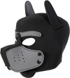Neoprene Puppy Face Muzzle Dog Removable Full Head Hood Mask With Ears (One Size)