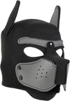 Neoprene Puppy Face Muzzle Dog Removable Full Head Hood Mask With Ears (One Size)