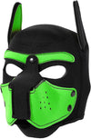 Neoprene Puppy Face Muzzle Dog Removable Full Head Hood Mask With Ears (One Size)