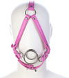 Fun Supplies Mouth Ball Double Ring Harness Mouth Plug Adult Supplies Mouth Ball Bondage Sexy PU Leather