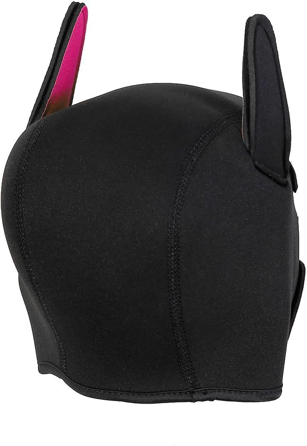 Neoprene Puppy Face Muzzle Dog Removable Full Head Hood Mask With Ears (One Size)