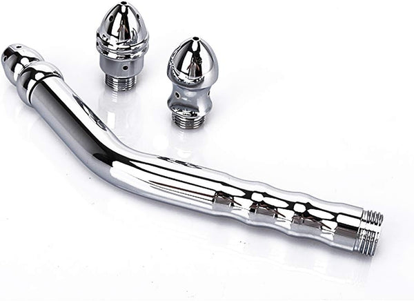 Cleaner Metal Shower Cleaner 3 Heads Aluminum Cleaner Cleansing Colonic Douche System Cleaner(Silver)