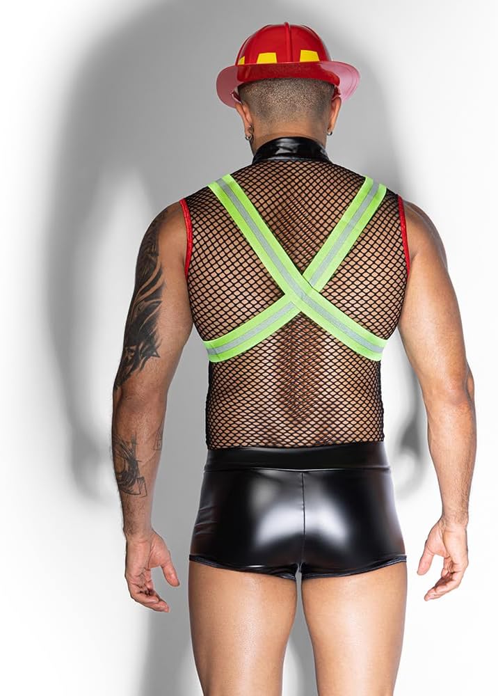 Men's cosplay fireman Sexy Underwear police Costume Lingerie Pajamas Uniform bar Nightclub Stage Performance party Christmas Halloween