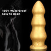 Gold Silicone 11CM Thick Huge Knot Dildo with Suction Cup Butt Plug Anal Sex Toy