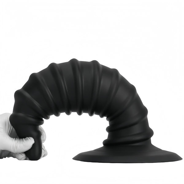 Threaded silicone tip super large super long giant penis anal plug fisting supplies