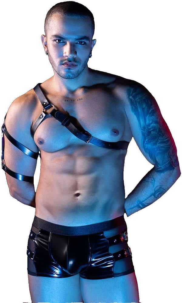 Men's Sexy Tuxedo Sexy Lingerie Set Role Play Bar Adult Gay Uniform Nightclub Gogoboy Cosplay Costume Outfit