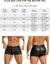 PU leather boxer shorts men's sexy underwear, front-opening wetsuit men's sissy underwear, large size retro shorts stretch underwear