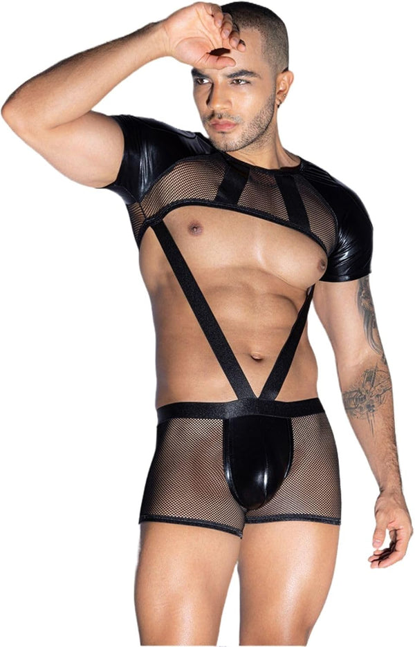 Men's Sexy Tuxedo Sexy Lingerie Set Role Play Bar Adult Gay Uniform Nightclub Gogoboy Cosplay Costume Outfit