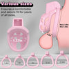 Male Chastity Cage, Large Chastity Device with 5 Sizes Rings and Invisible Lock for Man Penis Exercise Bondage Gear & Accessories Lightweight Adult Sex Toys