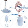Abyclean Non-Toxic Silicone Enema Bag Kit BPA and Phthalates Free Anal Douche for Colon Cleansing with Hose, 3 Nozzle (2 Quart Transparent)