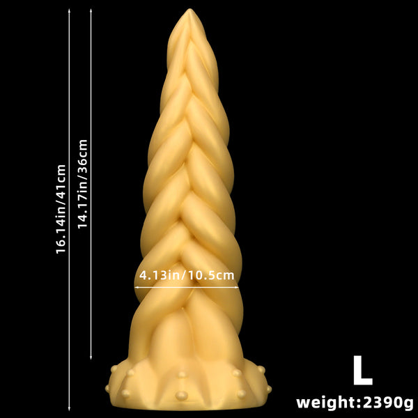 Hands-free butt plug with strong suction cup, realistic beginner anal dildo, suitable for men and women (black and gold)
