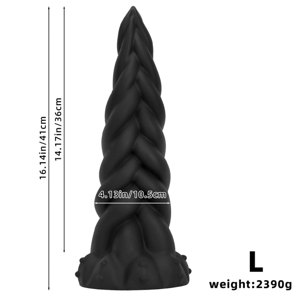 Hands-free butt plug with strong suction cup, realistic beginner anal dildo, suitable for men and women (black and gold)