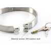 304 stainless steel choke collar restraint, metal choke ring lockable necklace, fetish sex toy