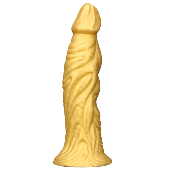 Gold Silicone Soft Anal Plug Suction Cup Anal Expanding Dildo Fisting Sex Toy