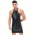 Men's Apron PU Leather Collar Sexy Skirt Sleeveless Pendant Club Clothing