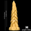 Hands-free butt plug with strong suction cup, realistic beginner anal dildo, suitable for men and women (black and gold)