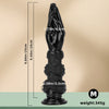 Super Long Fist Dildo Black Anal Plug Butt Plug with Strong Suction Cup 3 Sizes Vaginal G-spot Hand Dildo Anal Pleasure Trainer Sex Toys for Men Women Masturbation