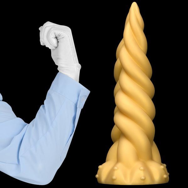 Hands-free butt plug with strong suction cup, realistic beginner anal dildo, suitable for men and women (black and gold)