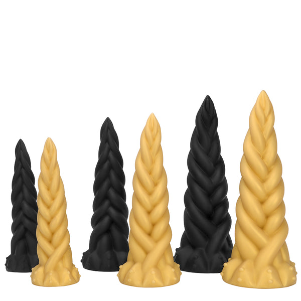 Hands-free butt plug with strong suction cup, realistic beginner anal dildo, suitable for men and women (black and gold)