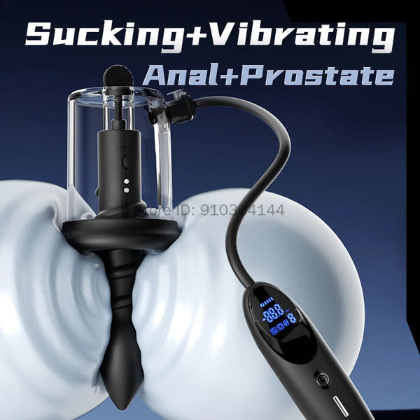2025 New Electric Smart Vibrating Anal Plug Rosebud Pump Vacuum Sucking Massage Prostate ButtPlug Adult Sex Toys For Man Women