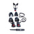 Bondage Mask Set: Faux Leather Pup Play Masks, Sex Roleplay Costumes with Paw Gloves and Harness for Adult Games