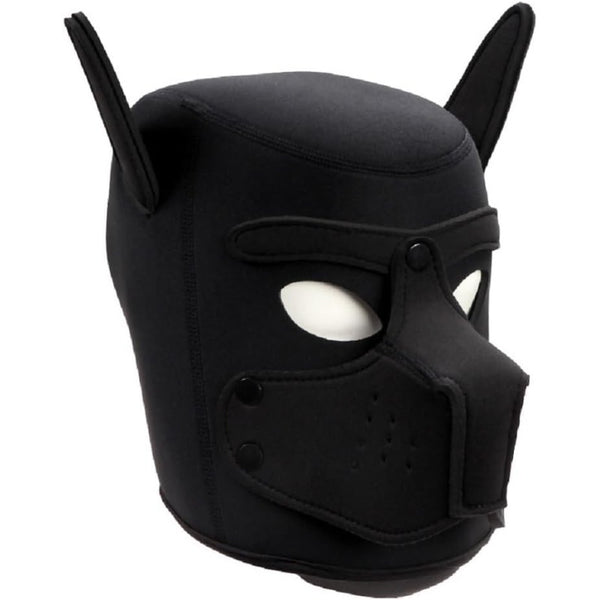 Neoprene Puppy Face Muzzle Dog Removable Full Head Hood Mask With Ears (One Size)