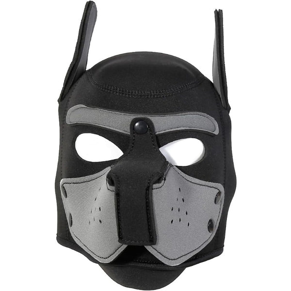 Neoprene Puppy Face Muzzle Dog Removable Full Head Hood Mask With Ears (One Size)